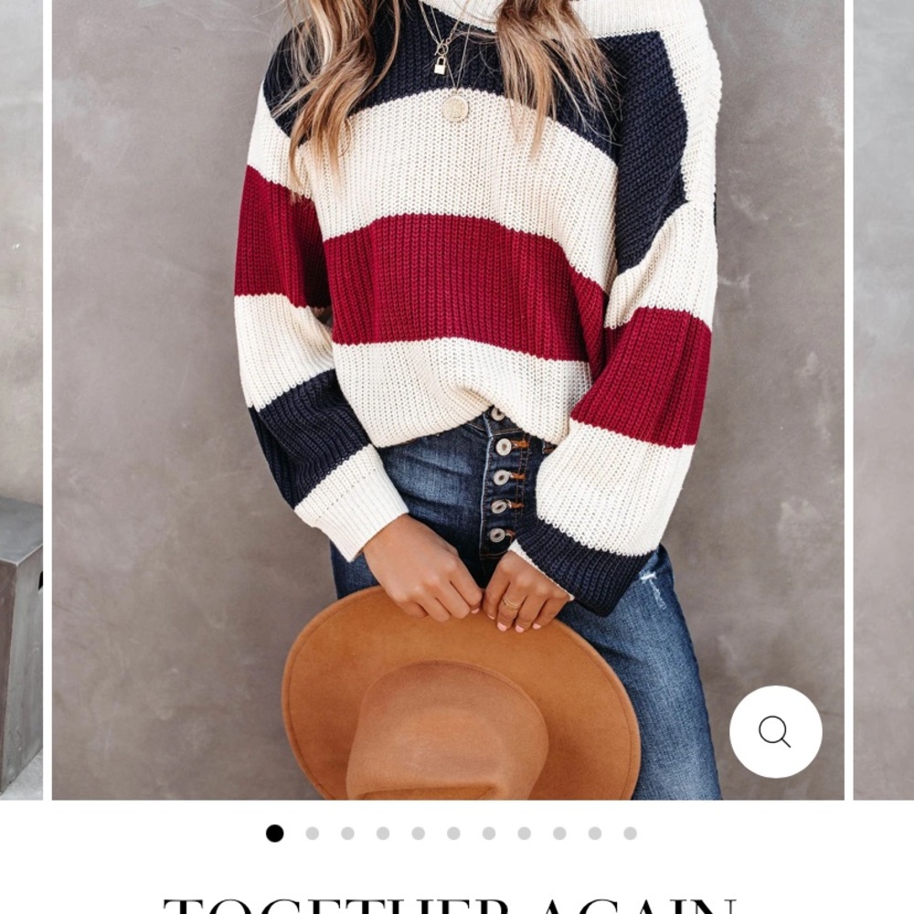 *SOLD* Together Again Striped Knit Sweater